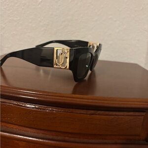Jimmy Choo Black Sunglasses with Gold Detail